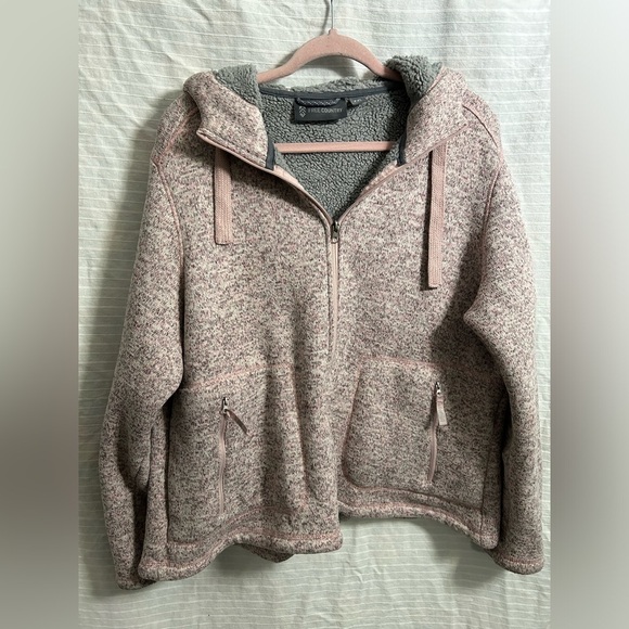 FREE COUNTRY Women's Walnut Jacket Coat Jacket Plush Fleece Sherpa Size XXL - Picture 1 of 8